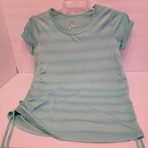 made for life, athletic top, aqua, size s